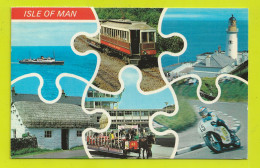 ISLE OF MAN En 6 Vues Bateau Phare Moto Train Electrique Cheval VOIR TIMBRE En 1982 - Isle Of Man