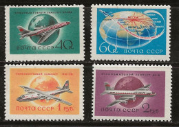 Russie 1958-1959 N° Y&T : PA. 107,108,110 Et 111 ** - Ungebraucht