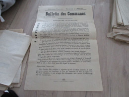 Guerre 14/18 Hérault .affiche 2 X A3 Environs Bulletins Des Communes Nouvelles Officielles 2 Et 3/01/1915 Trous Punaises - Documenti