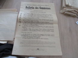 Guerre 14/18 Hérault .affiche 2 X A3 Environs Bulletins Des Communes Nouvelles Officielles 5 Et 6/01/1915 Trous Punaises - Dokumente