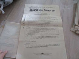 Guerre 14/18 Hérault .affiche 2 X A3 Environs Bulletins Des Communes Nouvelles Officielles 7 Et 8/01/1915 Trous Punaises - Documenten