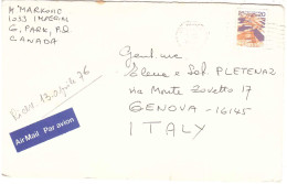 LETTERA PER ITALIA - Storia Postale