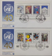 United Nations  FDC,Painting For The 40th Anniversary Of The United Nations In 1986,2 Covers - FDC