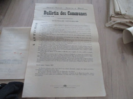 Guerre 14/18 Hérault .affiche 2 X A3 Environs Bulletins Des Communes Nouvelles Officielles 8 Et 9/01/1915 Trous Punaises - Documents