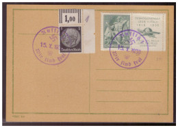 Sudetenland (005957) Postkarte Mit Befreiungsstempel Aussig "Wir Sind Frei" Vom 15.X.1938 - Région Des Sudètes
