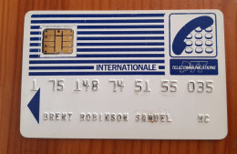 ANCIENNE CARTE A PUCE SCHLUMBERGER PTT TELECOMMUNICATIONS INTERNATIONALE B.E !!! - Otros & Sin Clasificación