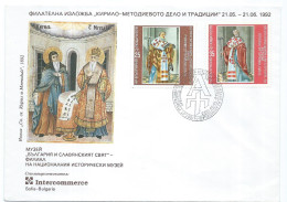 Bulgaria Cover - Philatelic Exhibition 1992 Cyril And Methodius - Cartas & Documentos