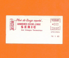 EMA SECAP SPECIMEN FRANCE SECHE LINGE NETTOYAGE WASCHEREI REINIGUNG SERIC ECHANGEUR THERMOSTATIQUE Plus De Linge Exposé - Usines & Industries