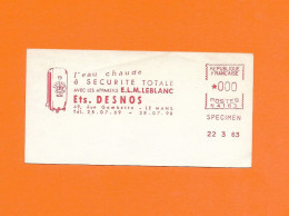 EMA SPECIMEN Bad Sanitaire Salle Bain PLOMBIER CHAUFFE EAU CHAUDE E E.L.M. ELM LEBLANC DESNOS GAMBETTA LE MANS 1963 - Usines & Industries