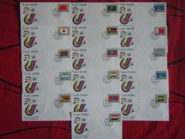 United Nations  FDC,1987 National Flag，16 Covers - FDC