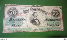 ETATS UNIS: Confederates States Of America. N° 31484, 50 Dollars. Date 06/04/1863 ........ Env.2 - Valuta Della Confederazione (1861-1864)