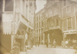 Dinan 1908 * Place Et Pharmacie Normale * Photo Ancienne 8.8x6.4cm - Dinan