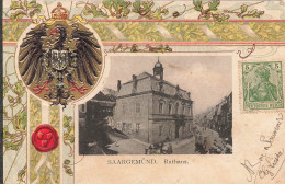 Sarreguemines , Saargemünd * 1905 * CPA Illustrateur Gaufrée Embossed * Rathaus - Sarreguemines