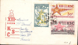 TCHECOSLOVAQUIE LETTRE FDC POUR LA FRANCE 1962 - Briefe U. Dokumente