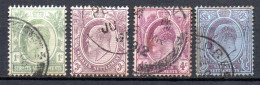 Col33 Colonie Britannique Malaisie Malacca 1904 N° 92 à 95 Oblitéré Cote : 16,00€ - Malacca