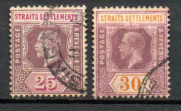 Col33 Colonie Britannique Malaisie Malacca 1912 N° 145 & 146 Oblitéré Cote : 18,00€ - Malacca