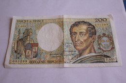 BANQUE DE FRANCE Deux Cents Francs Montesquieu - Sonstige & Ohne Zuordnung