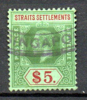 Col33 Colonie Britannique Malaisie Malacca 1912 N° 150a Sur Vert Oblitéré Cote : 100,00€ - Malacca
