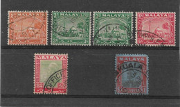 MALAYA - SELANGOR 1936 - 1941 FINE USED VALUES SG 70, 71, 71a, 74, 84, 86 Cat £38+ - Selangor