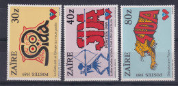 Rep Zaire YT** 1335-1337 - Unused Stamps