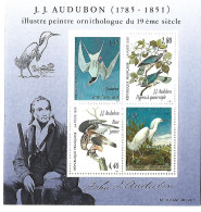 Bloc Feuillet N° 18 - 1° J.J. Audubon  - Bloc De 4 Timbres Neufs - Neufs