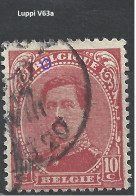 Nr 138 ---  LUPPI V63a  = Même Variété V63 Mais Uniquement Le 1er E De BELGIQUE Brisé Dans Le Bas - 1901-1930