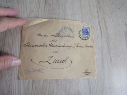 Lettre Allemagne Deutschland  Pour Zurich Suisse Cachet Metz D 1915 - Storia Postale