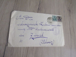 Lettre Allemagne Deutschland  Pour Zurich Suisse Cachet 1916 2 TP Anciens Pforzheim - Briefe U. Dokumente