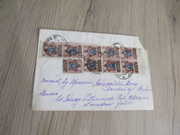 Lettre Russie Russia 9 Stamp Surchargés P100P P200P 1928 Pour Zurich - Covers & Documents