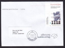 Netherlands: Cover, 2023, 1 Stamp + Tab, Chess, Cancel Placement Problem (traces Of Use) - Briefe U. Dokumente