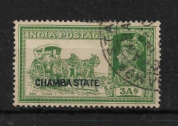 INDIA - CHAMBA 1938 3a SG 88 FINE USED Cat £50 - Chamba