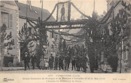 45-PITHIVIER- GRAND CONCOURS DE MUSIQUE ET DE POMPES A INCENDIE 10 ET 11 MAI 1913, L'ENTRRE DU FAUBOURG DE PARIS - Pithiviers