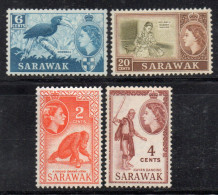 MONK511 - SARAWAK 1961, Elisabetta Quattro Valori Integri  *** - Sarawak (...-1963)