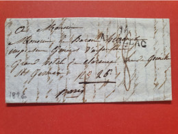 Marque Postale De Aurillac Sur Lettre Avec Texte Pour Un Baron à Paris En 1826 - Réf J 39 - 1801-1848: Precursors XIX