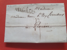 Marque Postale De Versailles Sur Lettre Avec Texte Pour Rouen En 1821 - Réf J 44 - 1801-1848: Voorlopers XIX