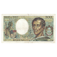 France, 200 Francs, Montesquieu, 1984, N.022 957991, TB, Fayette:70.4, KM:155a - 200 F 1981-1994 ''Montesquieu''
