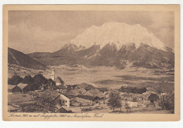 Lermos Mit Zugspitze Old Postcard Posted 193? B230610 - Lermoos