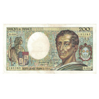 France, 200 Francs, Montesquieu, 1984, B.026 195595, TTB, Fayette:70.4, KM:155a - 200 F 1981-1994 ''Montesquieu''