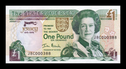 Jersey 1 Pound Elizabeth II Commemorative 2004 Pick 31 Low Serial Sc Unc - Jersey