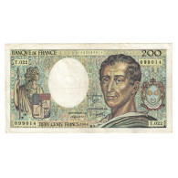 France, 200 Francs, Montesquieu, 1984, T.022 099014, TB+, Fayette:70.4, KM:155a - 200 F 1981-1994 ''Montesquieu''