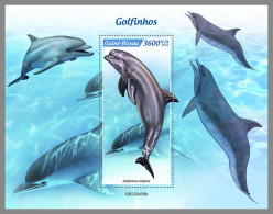 GUINEA BISSAU 2022 MNH Dolphins Delphine Dauphins S/S - IMPERFORATED - DHQ2324 - Dauphins