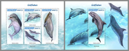 GUINEA BISSAU 2022 MNH Dolphins Delphine Dauphins M/S+S/S - IMPERFORATED - DHQ2324 - Dauphins