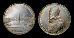 Papal States, Silver Medal 1823 ANNO XXIV Pope Pius VII..Free Shipping - Monarquía/ Nobleza