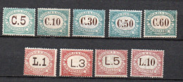 1897 San Marino - I Serie Completa **/* N. 1 - 9 - Postage Due