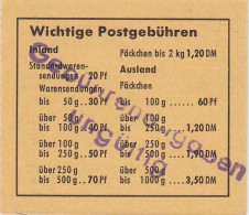 Bund , 1968, MH 14 G Mit Handstempel Gebührenangaben Ungültig Violetter 2-Zeiler, Hameln - 1951-1970