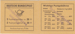 Bund , 1968, MH 14 G Mit Handstempel Gebührenangaben Ungültig Violetter 2-Zeiler, Siegen - 1951-1970