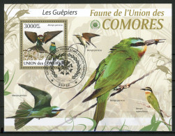 AR2-20 Comores Bloc N° 205 Oblitéré Les Guêpiers Oiseaux à 10 % De La Cote   A Saisir !!! - Comores (1975-...)