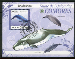 AR2-20 Comores Bloc N° 197 Oblitéré Les Baleines à 10 % De La Cote   A Saisir !!! - Comores (1975-...)