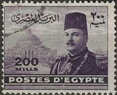 EGYPT 1947 King Farouk And Fuad I University, Cairo - 200m. - Violet FU - Gebruikt