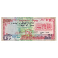 Billet, Maurice, 100 Rupees, KM:38, TTB - Maurice